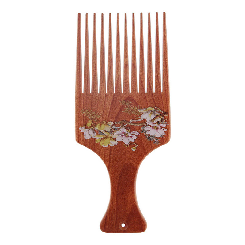 3 pakuotės Afro šukos, Afro šukos vyrams ir vyrams, medinės šukos pakeliančios plaukų rinkimo šukuosenos formavimo įrankis garbanotiems plaukams (,, )