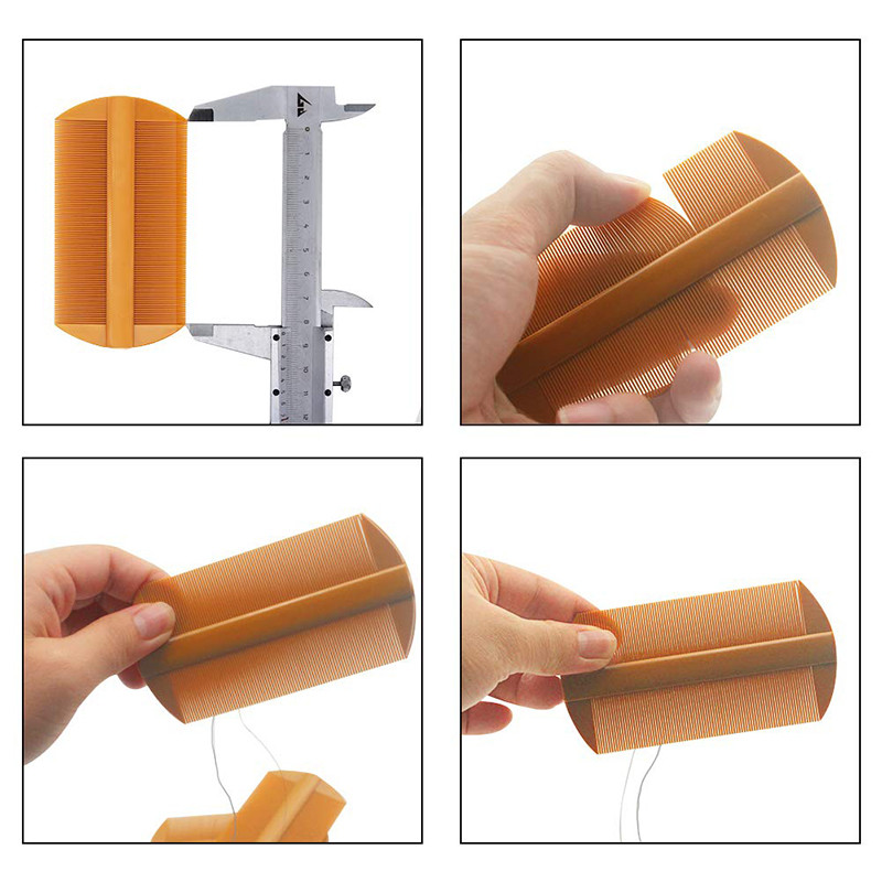 Kahepoolne täide kamm Kaasaskantavad peened hambad peatäide eemaldamiseks kirbuvõrest plastist vormimistööriistade kammitarvikud