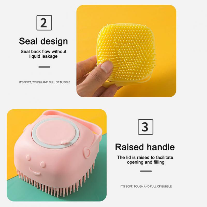 Četka za kupanje s kukicom Mekani silikon Dječji tuševi Blato za čišćenje Sredstvo za uklanjanje prljavštine Masaža Piling leđa Tuš s mjehurićima Netoksične četke