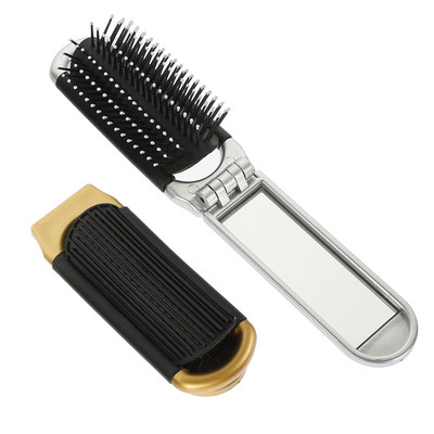 2 vnt salono plaukų šepečių formavimo šukos, sulankstomos kišeninės kelionės moterims, nešiojamas plastikinis masažas, sulankstomas Miss