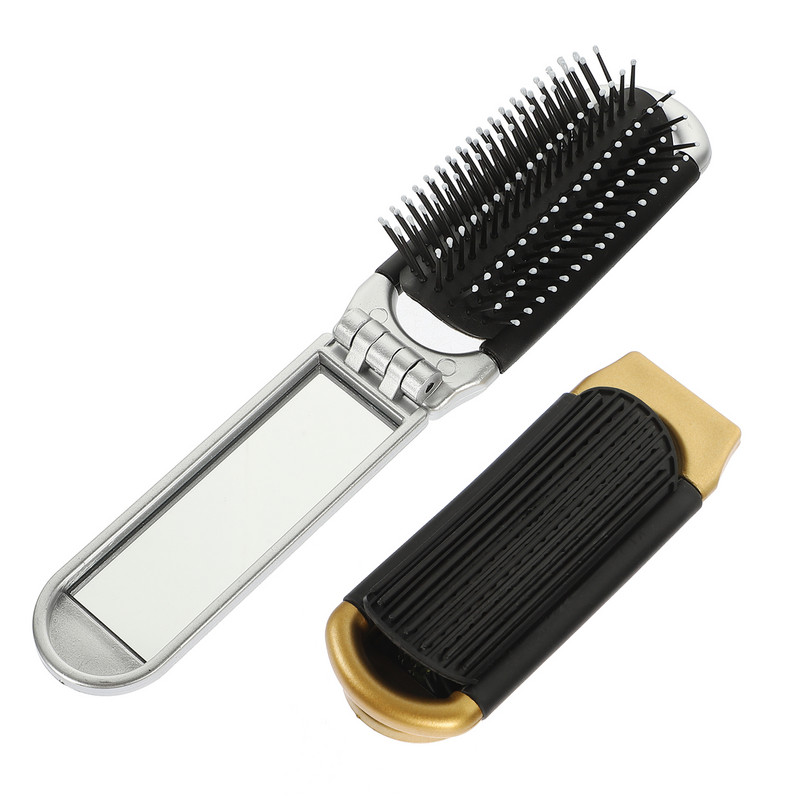 2 vnt salono plaukų šepečių formavimo šukos, sulankstomos kišeninės kelionės moterims, nešiojamas plastikinis masažas, sulankstomas Miss