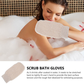 Ексфолираща почистваща ръкавица Ленена скраб за тяло Ръкавица за баня Dead Skin Cell Remover Ръкавица за душ спа
