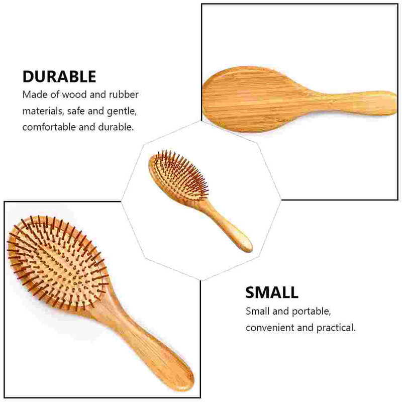 Vzduchový vankúšový hrebeň Antistatická kefa na vlasy Praktická drevená stylingová masáž Mini airbagový masážny prístroj