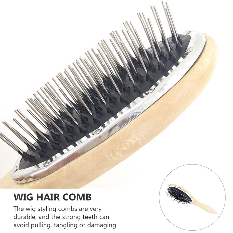 Suur teraskamm Kaasaskantavad juuksuritarvikud Lemmikloomade antistaatiline puidust juuksurisalong