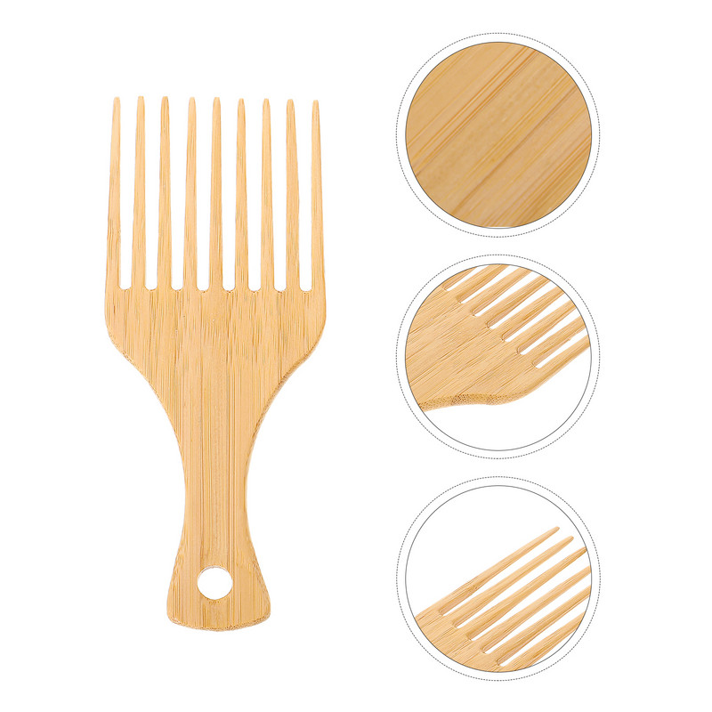 2 τμχ χτένα styling με φαρδιά δόντια χτένες για άντρες Hair pick Oil Head Αντρικό ισιωτικό