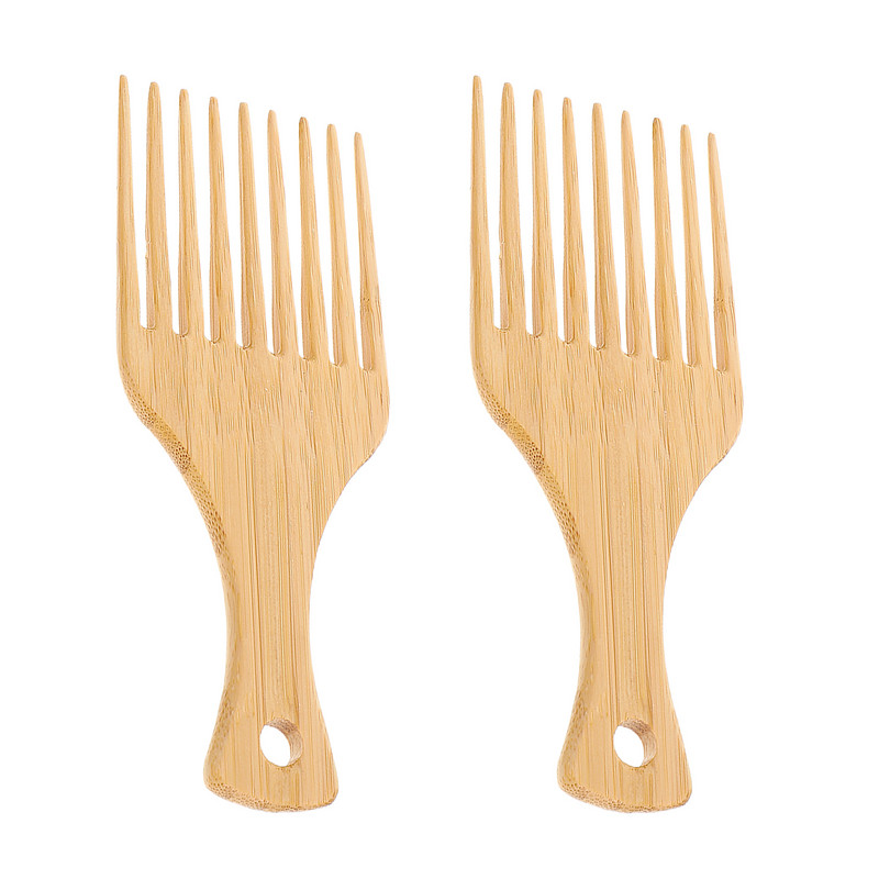 2 τμχ χτένα styling με φαρδιά δόντια χτένες για άντρες Hair pick Oil Head Αντρικό ισιωτικό