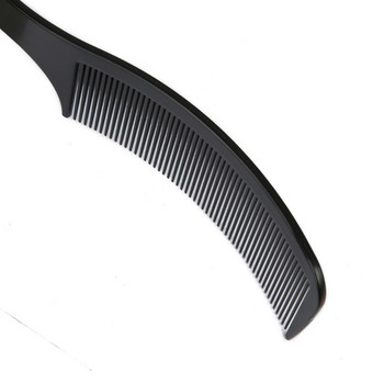 2бр. Извит гребен Извит гребен за стилизиране Професионален плосък гребен за подстригване Инструменти за подстригване за гъста тънка коса (черно и бяло)