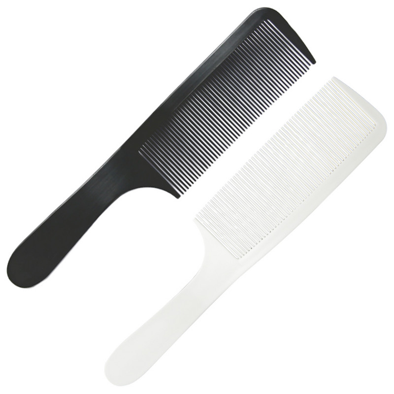 2 vnt lenktos šukos lenktos formavimo šukos Profesionalios plokščios kirpimo šukos plaukų kirpimo priemonės storiems ploniems plaukams (juodos ir baltos spalvos)