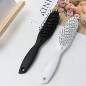 Zakrivljeni mali zakrivljeni češalj Šuplji masažni rebrasti češalj za kosu 9 redova Češalj za kosu Šareni češalj za kosu s masnom glavom Češalj za glatku kosu Veleprodaja