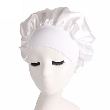 New Night Sleep Hair Protect Καπέλο ντους Φαρδιά ζώνη προσαρμογής καπέλου Προϊόντα μπάνιου με φαρδύ γείσο Καπέλα ύπνου Γυναικείο καπέλο από σατέν καπό