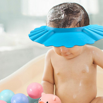 Thicken Kids Bath Visor Hat Регулируема Baby Shower Cap Protect Шампоан Hair Wash Shield for Children Infant Waterproof Cap
