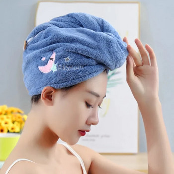 Γυναικεία πετσέτα μαλλιών Μαγικό ντους για κορίτσια με μικροΐνες Καπέλα μπάνιου με στεγνά μαλλιά Καπέλα μπάνιου Γρήγορο στέγνωμα για κεφαλή τουρμπάνι για κυρία