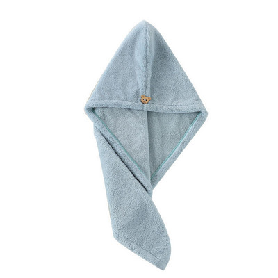 Πετσέτες με πολύ χοντρές μικροΐνες με περιποίηση κουμπιών απορροφητικές πετσέτες capssuper τυλιγμένες σε περιτύλιγμα μαλλιών σε γυναικεία αξεσουάρ μπάνιου