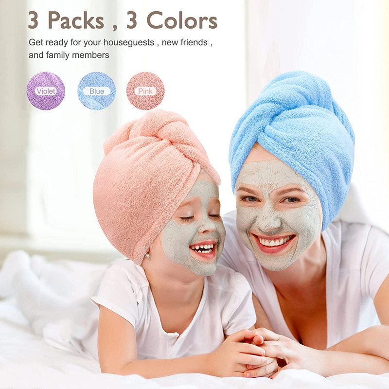 Изключително дебели кърпи от микрофибър с капачка за грижа за копчетата Супер абсорбиращи кърпи, увити в фолио за коса в дамските аксесоари за баня