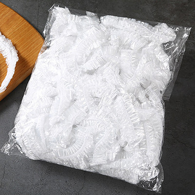 100 vnt vienkartinis dušo vonios kepuraitė plastikinis vandeniui atsparus moters galvos plaukų uždangalas maudymosi kepuraitė plastikinė