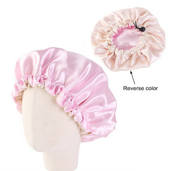 Ρυθμιζόμενα παιδικά καλύμματα μαλλιών Μεταξένιο σατέν καπό διπλής στρώσης Καπέλο ύπνου Νυχτερινό τουρμπάνι Παιδικά συμπαγή καλύμματα κεφαλής Καπέλο εργαλείο styling μαλλιών