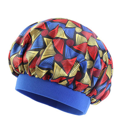 Kūdikių šilkinis atlasinis gaubtas miego kepuraitė vaikams naktinis turbanas, vaikų spausdinimas, galvos apdangalas Miela galvos apvyniojama kepurė Madinga plaukų apranga