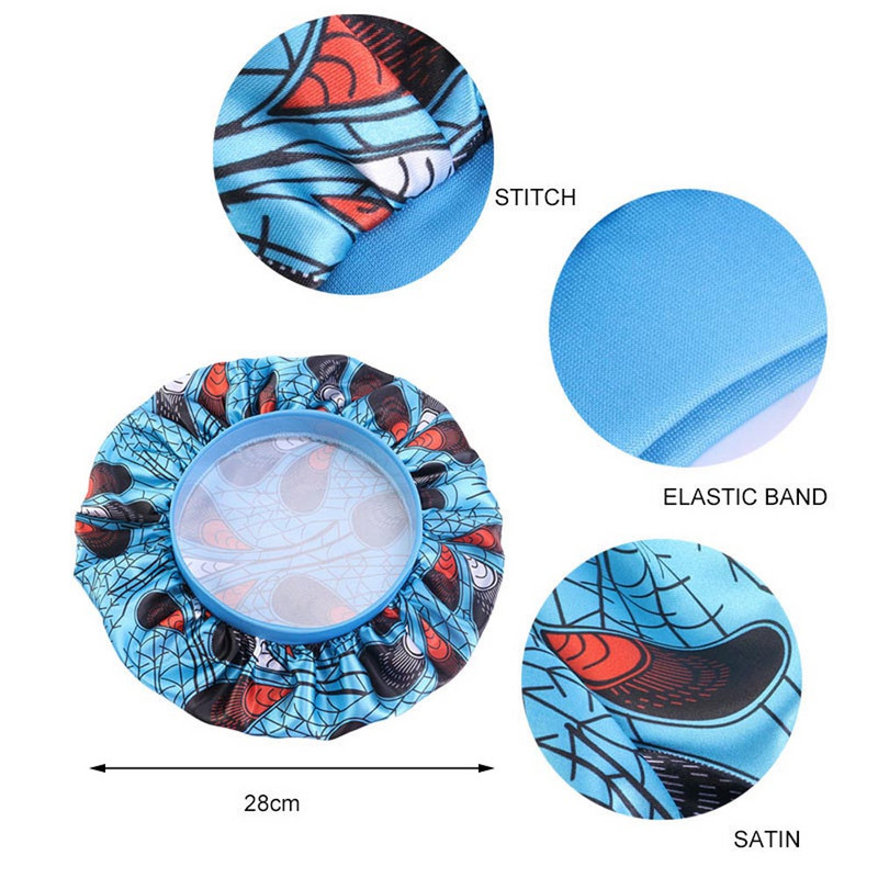 Kūdikių šilkinis atlasinis gaubtas miego kepuraitė vaikams naktinis turbanas, vaikų spausdinimas, galvos apdangalas Miela galvos apvyniojama kepurė Madinga plaukų apranga