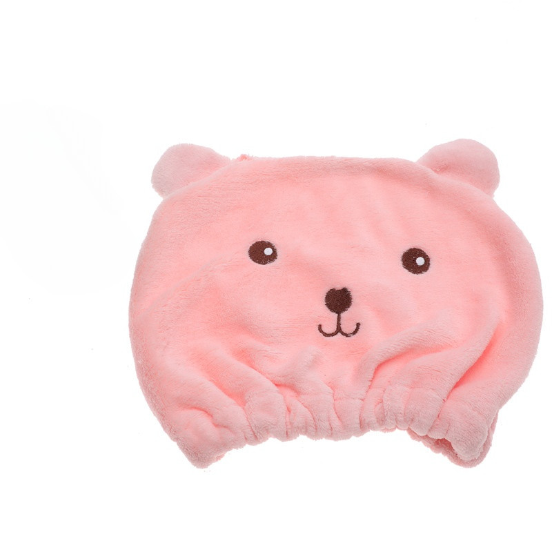 Cartoon Bear juuksekuivatuskork Mikrofiibrist üliimav kiiresti kuivav käterätik dušikork pühkige juuksepea