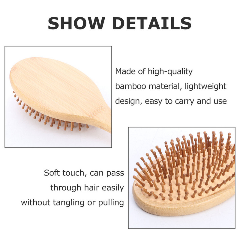 Õhkpadi Airbag Kamm Peanaha Masseeriv Hari Juukseaksessuaarid Lokkis Massaaž Ümarpuidust reisibambus