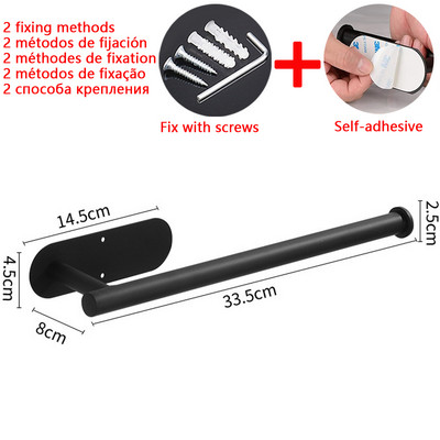 Ragasztó WC tekercspapír tartó Szervező falra szerelhető tárolóállvány Konyha Fürdőszoba Fúró nélküli törülköző adagoló Rozsdamentes