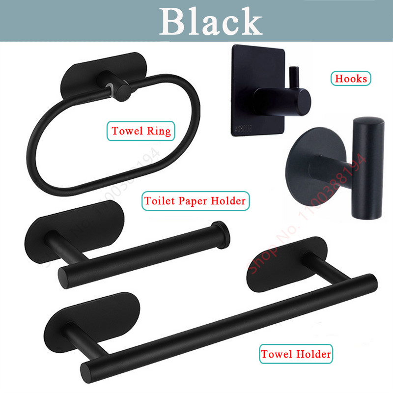 Ragasztó WC tekercspapír tartó Szervező falra szerelhető tárolóállvány Konyha Fürdőszoba Fúró nélküli törülköző adagoló Rozsdamentes