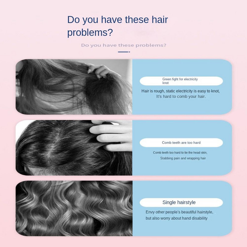 Φορητό κομμωτήριο Αξεσουάρ μαλλιών με λεπτά δόντια Βούρτσα μαλλιών Χτένα μαλλιών Εργαλείο styling μαλλιών Χτένα διπλής χρήσης