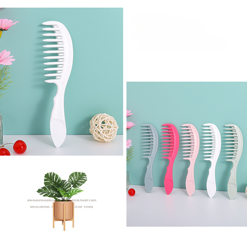 Ühevärviline juukselõikamiskamm Antistaatiline laia hambaga juuksekamm Eridisainiga eraldusvastane juuksekamm Beauty Hair Styling Kamm