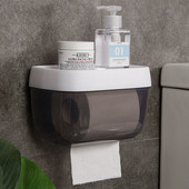 Prie sienos tvirtinamas popieriaus ritinėlių laikiklis Neperforuojamas tualetinio popieriaus laikiklis, atsparus vandeniui, tualetinio popieriaus laikymo stovas Vonios kambario laikymo dėžutė
