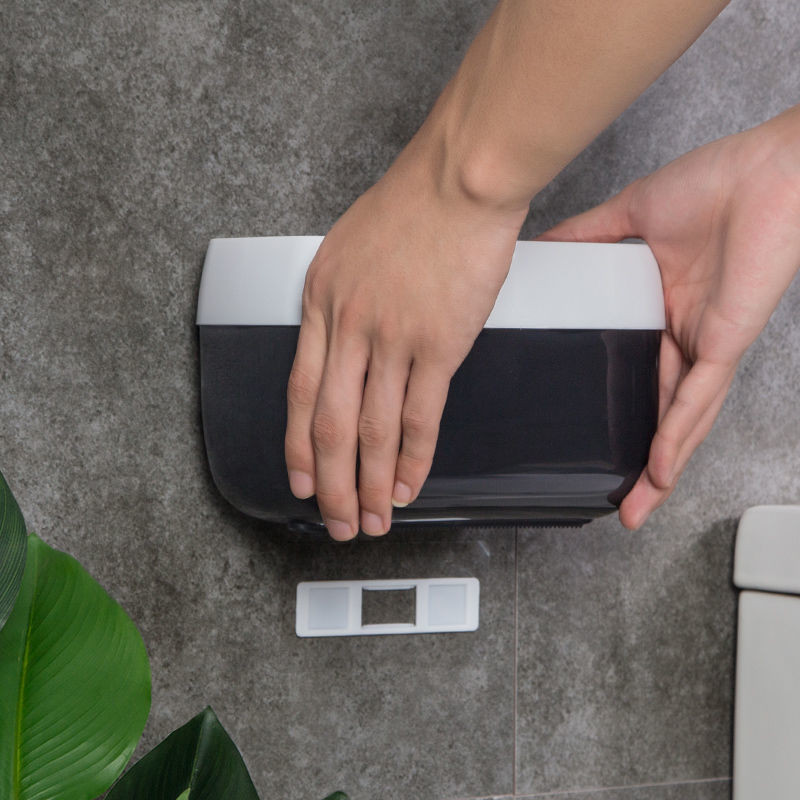 Prie sienos tvirtinamas popieriaus ritinėlių laikiklis Neperforuojamas tualetinio popieriaus laikiklis, atsparus vandeniui, tualetinio popieriaus laikymo stovas Vonios kambario laikymo dėžutė