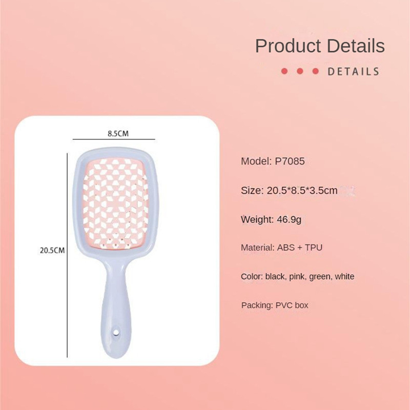 Peanaha massaažikamm Fluffy Styling Comb Juuksed Silendav Massaažikamm Kuiv ja Märg Kahekordse kasutusega Styling Kamm A