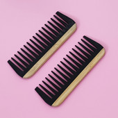 Ekološki češalj za kosu od bambusovog drveta sa širokim zubima, antistatički džepni češljevi za njegu kose, 1 kom.