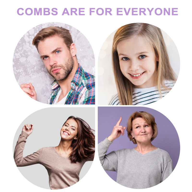 2 vnt. Plaukų aksesuarai Antistatinės šukos Vyriškos šukos Sulankstomos Kirpyklos Tiesiai Arti Dantytos Kelionės erzinimas