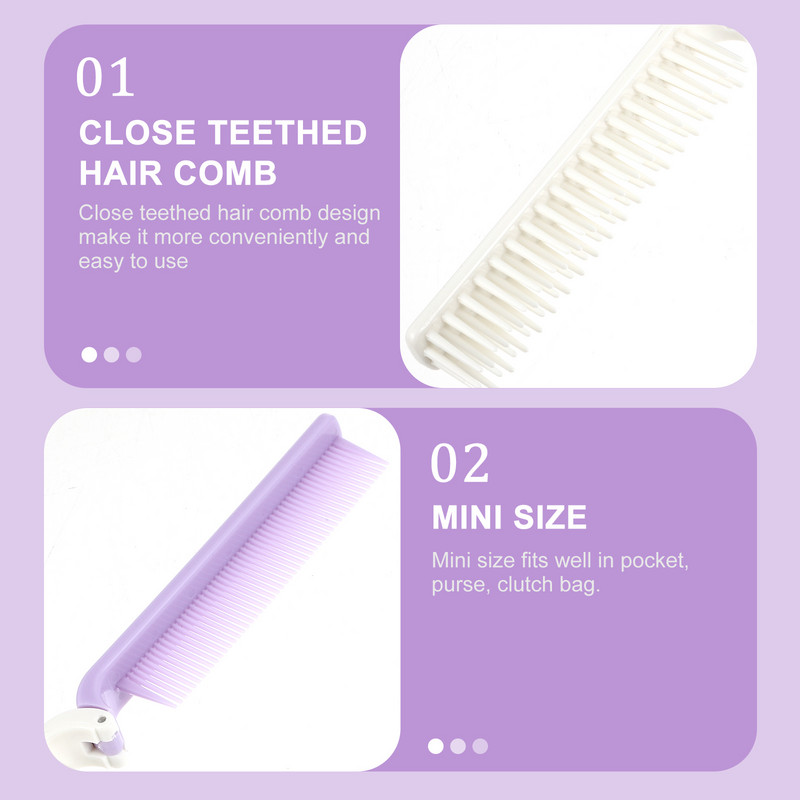 2 vnt. Plaukų aksesuarai Antistatinės šukos Vyriškos šukos Sulankstomos Kirpyklos Tiesiai Arti Dantytos Kelionės erzinimas