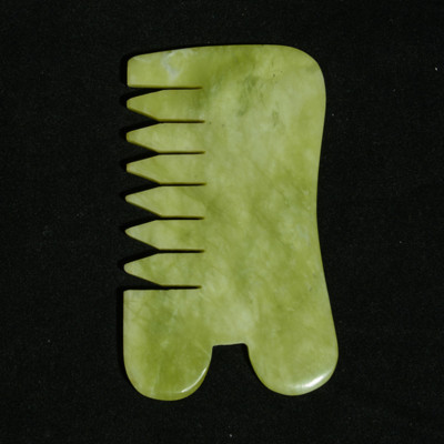 Γυναικεία Stone Jade Gua Sha Comb Board Beauty Relaxation Scalp για λεία μαλλιά Μασάζ κεφαλής Εργαλείο υγιεινής φροντίδας