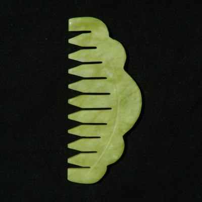 Γυναικεία Stone Jade Gua Sha Comb Board Beauty Relaxation Scalp για λεία μαλλιά Μασάζ κεφαλής Εργαλείο υγιεινής φροντίδας