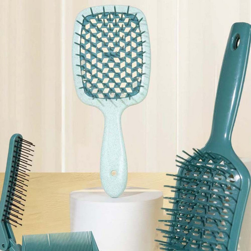 Massaaži juuste kujundamise tööriist Laiade hammastega Juuksur Kokkupandav juuksehari Naiste kammikomplekt Massaažikammi Õhkpadi kamm