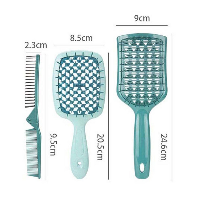 Massaaži juuste kujundamise tööriist Laiade hammastega Juuksur Kokkupandav juuksehari Naiste kammikomplekt Massaažikammi Õhkpadi kamm