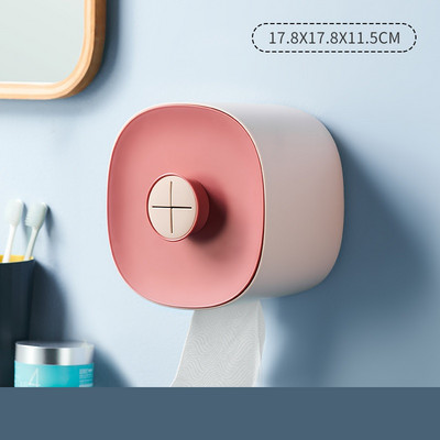 Sieninis tualetinio popieriaus laikiklis Vandeniui atsparus tualetinio ritinėlio dozatorius Vienkartinis veido rankšluosčių laikymo dėžutė Vonios kambario priedai