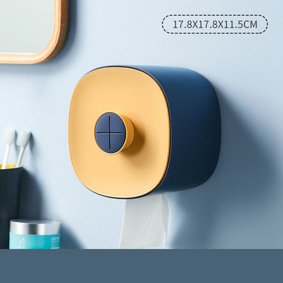 Sieninis tualetinio popieriaus laikiklis Vandeniui atsparus tualetinio ritinėlio dozatorius Vienkartinis veido rankšluosčių laikymo dėžutė Vonios kambario priedai