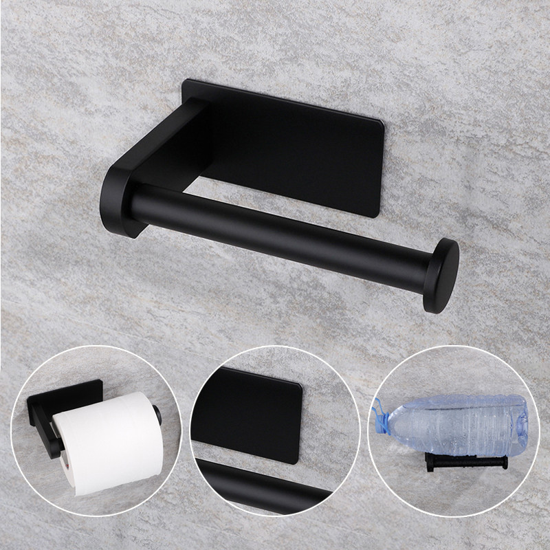 Öntapadó WC-papír tartó fali rögzítés fúrás nélkül SUS304 rozsdamentes acél tekercspapír törülköző tartó fürdőszobai kiegészítők