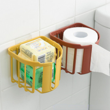 Непробиваем рафт за тоалетна хартия Баня Кухненска кутия за кърпички Монтирана на стена Кутия за съхранение на лепкава хартия Поставка за тоалетна хартия Ролна хартия