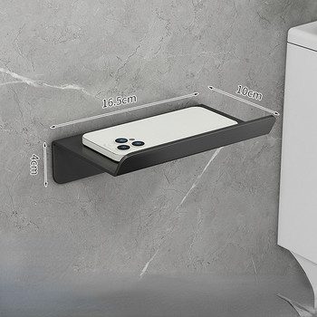 Държач за тоалетна хартия от неръждаема стомана Рафт с тава Баня Кухня Окачен на стена Държач за ролка тоалетна хартия без пробиви