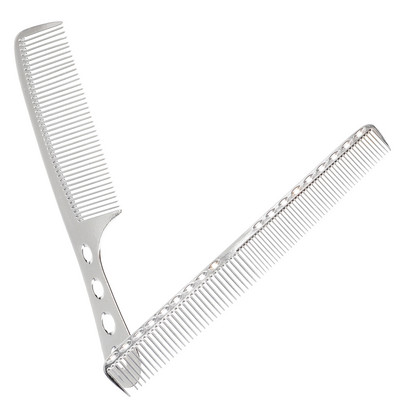 Plaukų krapštukai Garbanotos metalinės šukos vyriškos šlapios šukos su dideliais dantimis, didelės šukos Moteriškas vyriškas kostiumas