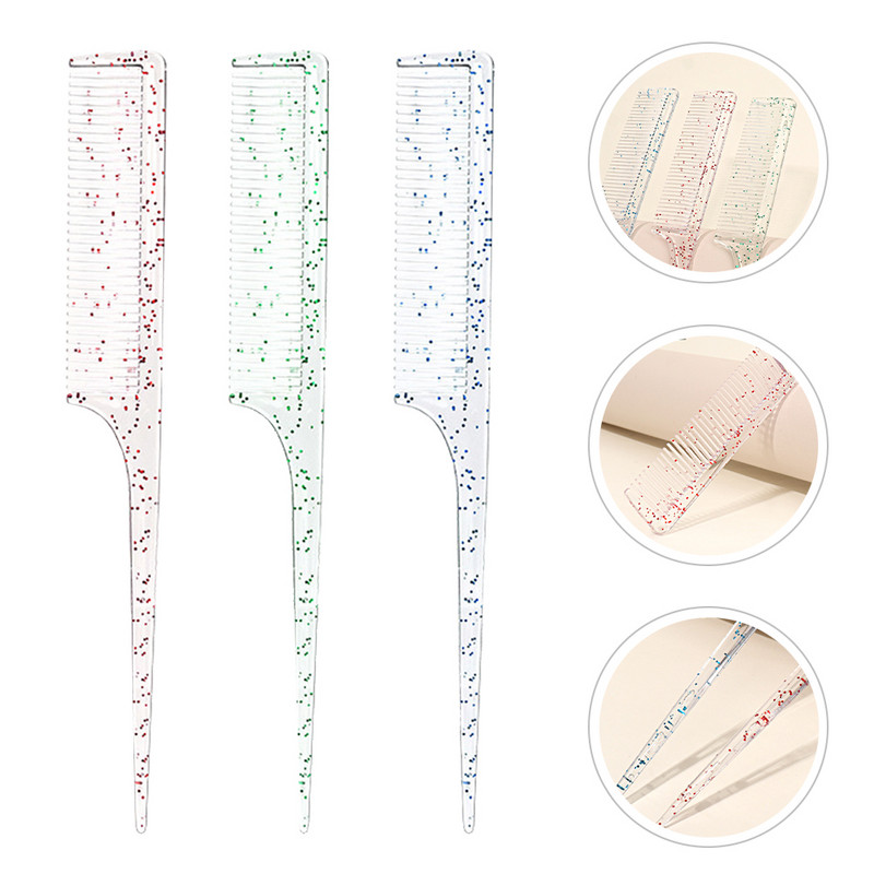 3 ks hrebeňov na rozčesávanie vlasov, hrebeň na chvost, salónny hrebeň na rozčesávanie, hrebeň na dráždenie vlasov, hrebeň pre kaderníkov