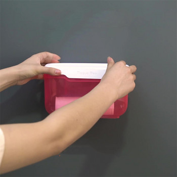 Монтиране на стена Кутия за съхранение на кърпички за баня Без удари Домашни консумативи Калъф за поставка за телефон Калъф Държач за тоалетна хартия Водоустойчив рафт Органайзер