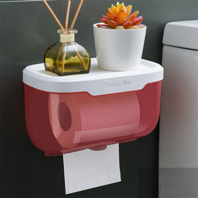 Монтиране на стена Кутия за съхранение на кърпички за баня Без удари Домашни консумативи Калъф за поставка за телефон Калъф Държач за тоалетна хартия Водоустойчив рафт Органайзер