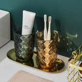 Dantų šepetėlio laikiklis Vonios plovimo puodelis Pradžia Dantų šepetėlio puodeliai Plastikiniai permatomi burnos skalavimo skysčių puodeliai Dantų pastos laikiklio dėžutės Organizatorius