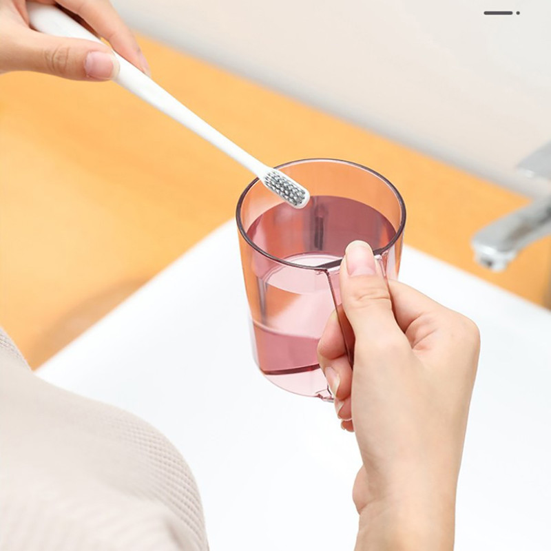 1PC plastične čaše, četkica za pranje, šalica za četkicu za zube, kreativna prozirna šalica za par, šalica za grgljanje, šalica za ispiranje, putna šalica za četkicu za usta Kupaonska šalica