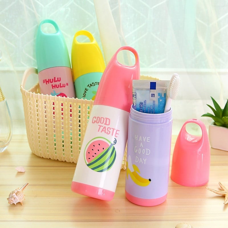 Kemping Utazás Ünnepek Protable kültéri fogkefe tároló doboz tartó fog bögre fogkrém törülköző csésze szervező fürdő